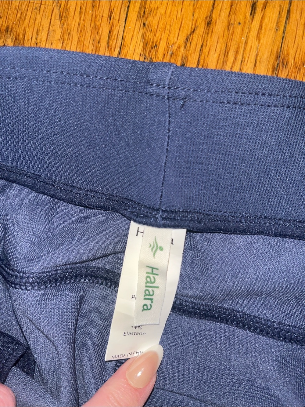 HALARA Navy Wide Leg Women's Pants - Picture 2 of 7